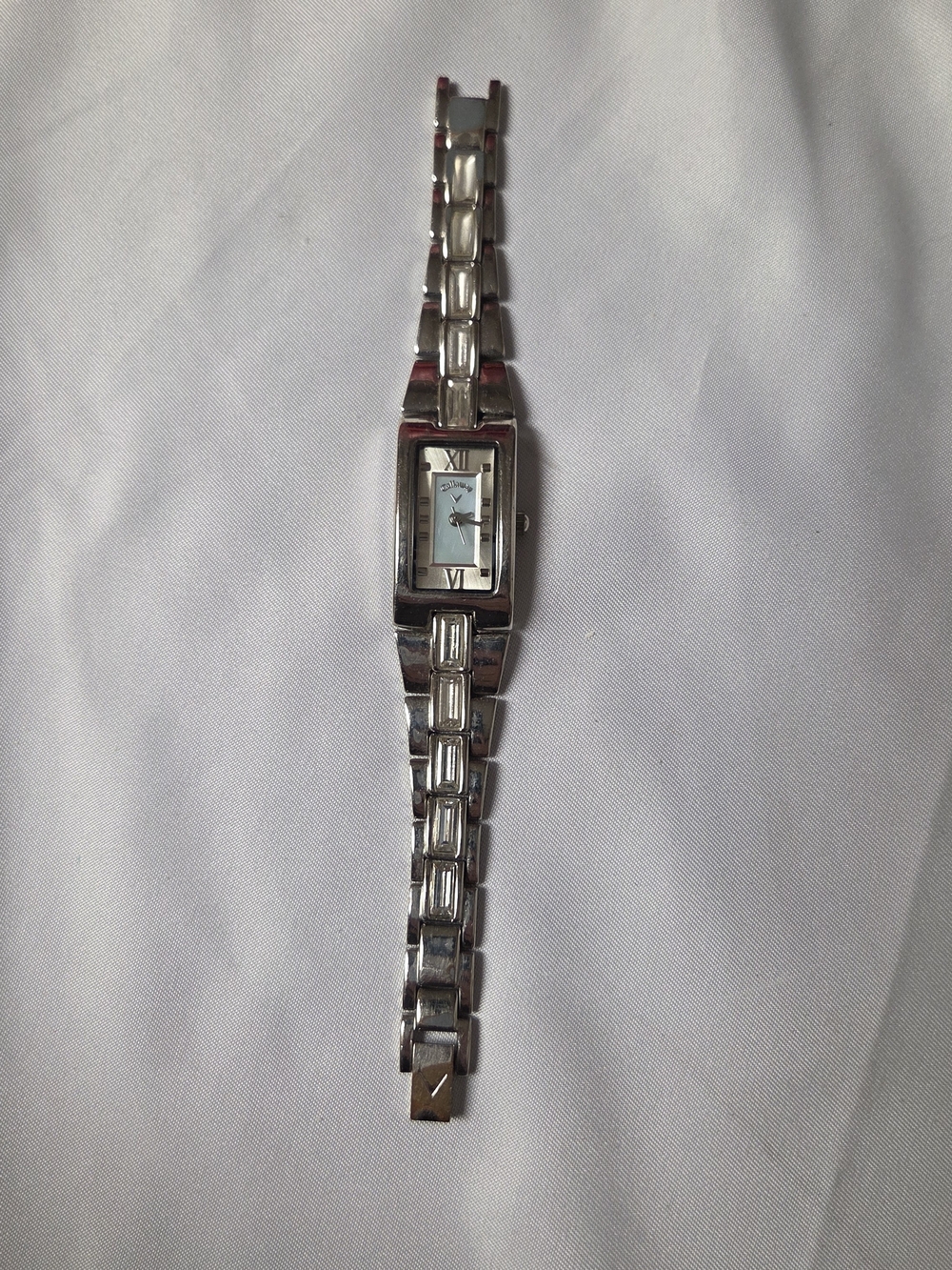 Callaway Silver Women's Rectangular Link Bracelet Watch